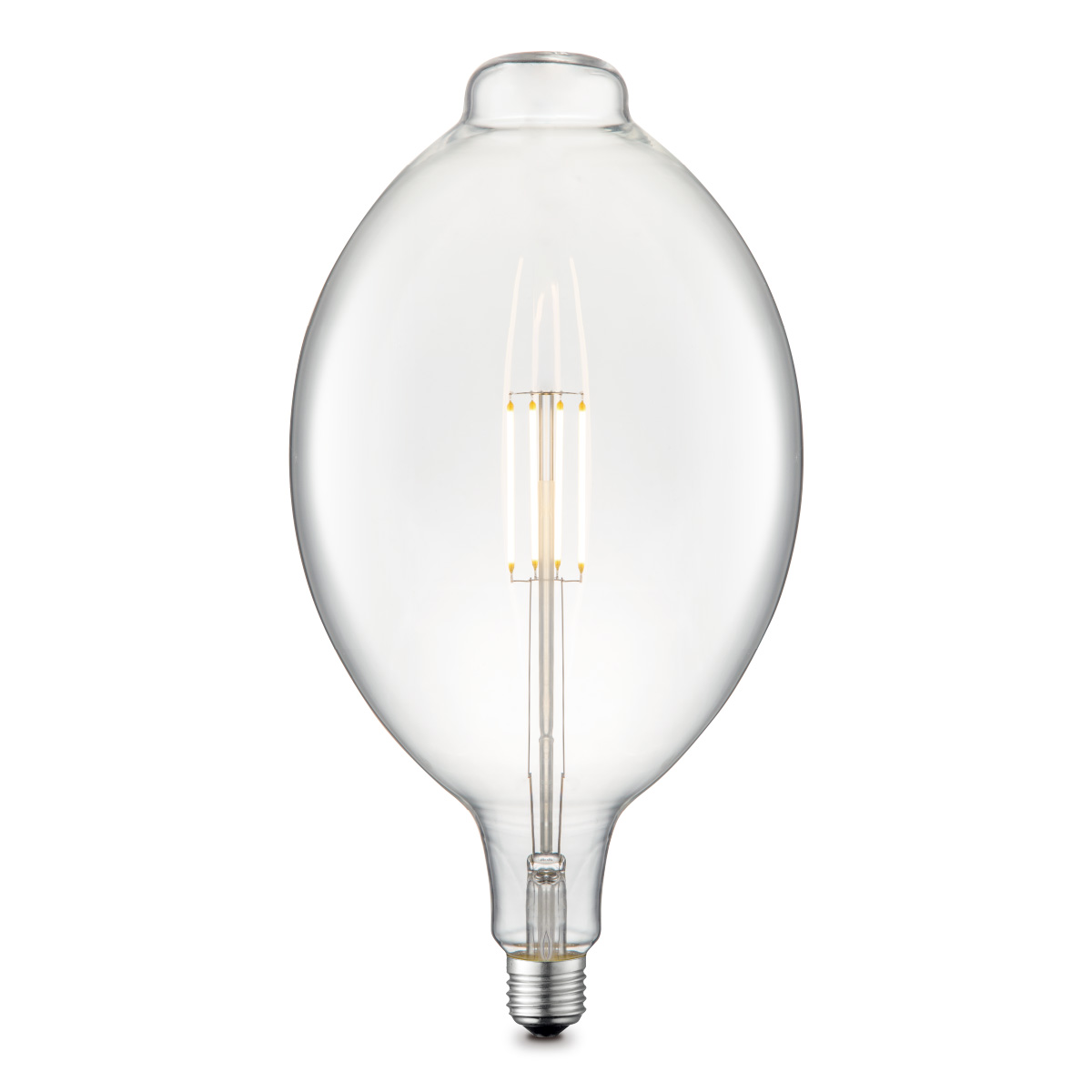 Edison Vintage LED filament lichtbron Carbon - Helder - G180 Ovaal - Retro LED lamp - 16/16/29cm - geschikt voor E27 fitting - Dimbaar - 4W 440lm 3000K - warm wit licht